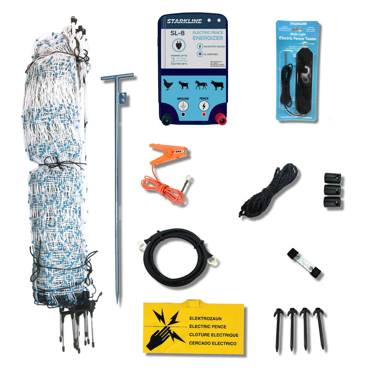 Premium Electric Poultry Netting Kit