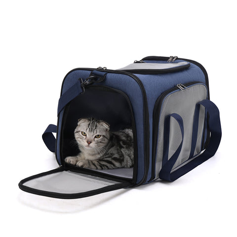 Portable Large Soft-Sided Pet Carrier for Dogs, Cats, and Small Animals