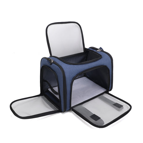 Portable Large Soft-Sided Pet Carrier for Dogs, Cats, and Small Animals