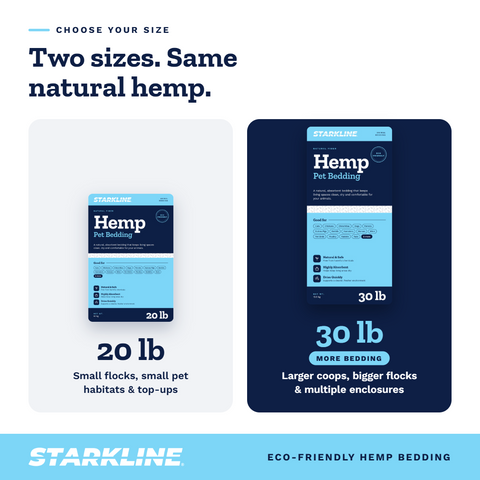 Starkline Hemp Bedding for Chickens & Pets – Natural, Absorbent Coop & Cage Bedding