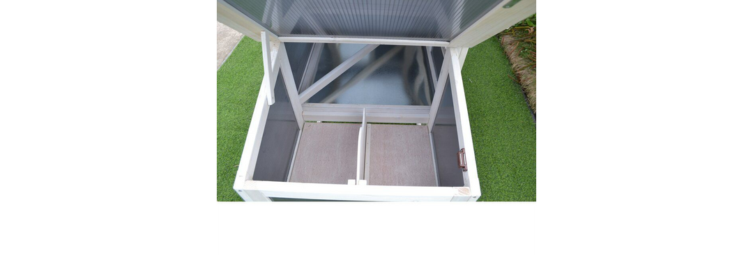 Modern Polycarbonate Chicken Coop with Attached Run and Metal Pull-Out Tray